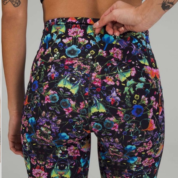 Lululemon Swift Speed High - Rise Tight 28" Flowerscope black Multi -Size 8 - Picture 5 of 16